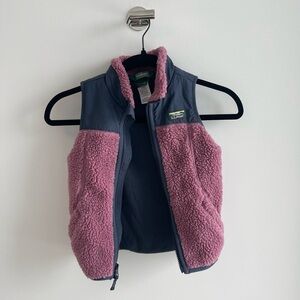 LL Bean Pink Fur Vest